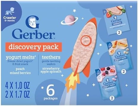 Gerber Stage 3 Baby Snacks Discovery Variety Pack, 6 Pack