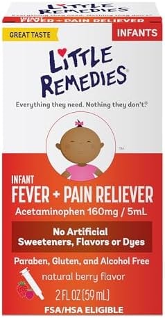 Little Remedies Infant Fever & Pain Reliever, Natural Berry, 2 Fl Oz