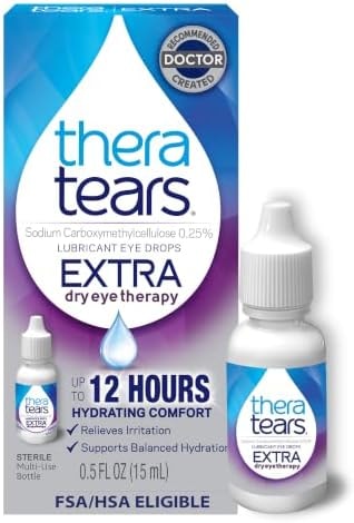 TheraTears Extra Dry Eye Therapy Lubricating Eye Drops for Dry Eyes, 0.5 Fl Oz