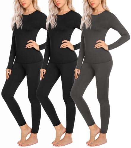 Ekouaer Thermal Underwear for Women Long Johns Sets Lightweight Base Layer