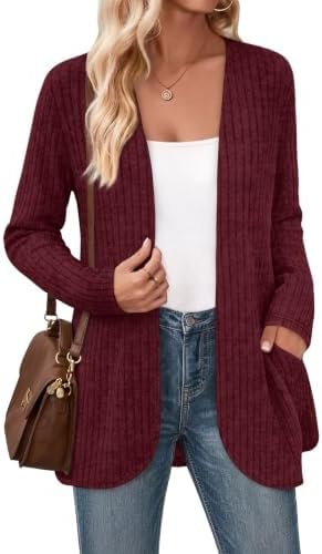 WIHOLL Cardigan Sweaters Long Sleeve Womens Fall Outfits