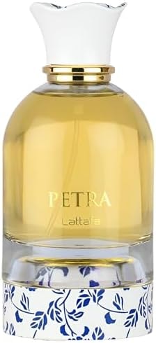 Lattafa Petra - Fruity, Gourmand, Floral, Musky - Eau de Parfum Long-Lasting Fragrance for Unisex, 3.4 Ounce / 100 ml