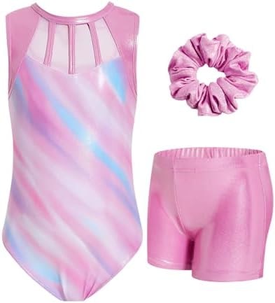 JiAmy Gymnastics Leotards for Girls Sleeveless Unitards Tumbling Outfits