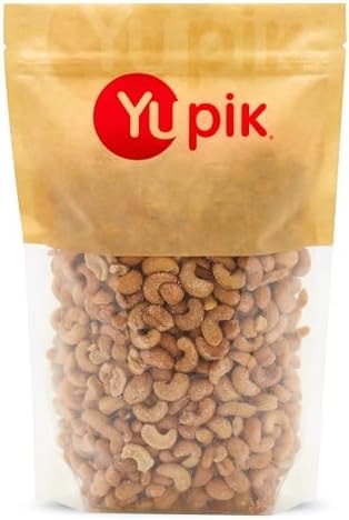 Yupik Roasted Salted Whole Cashews, 2.2 lb (35.2 oz), Gluten-Free, Kosher, Vegan, Seasoned Nuts, Lightly Coated with Salt, Source of Protein & Iron, Crunchy, Savory Snacks