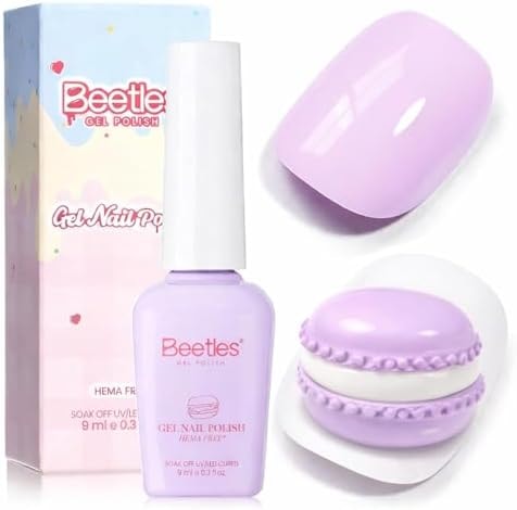 Beetles Purple Gel Nail Polish, Lavender Macarons, Light Purple Gel Polish