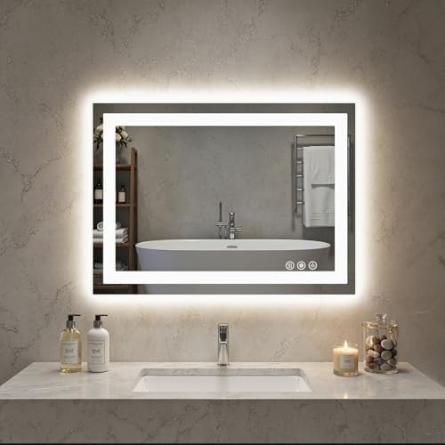 Sweetcrispy 20"x28" LED Bathroom Mirror,Smart Lighted Vanity Mirror