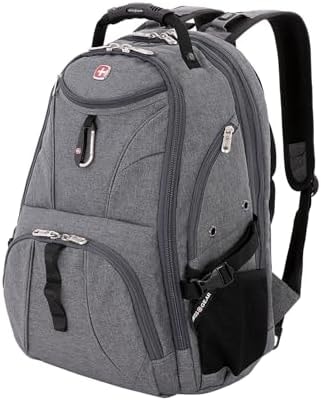 SWISSGEAR 1900 ScanSmart Laptop Backpack, Fits Most 17-Inch Laptops, TSA-Friendly Lay-Flat Design, RFID Protection, and Tablet Pocket, Black, 31L, 18.5-Inch