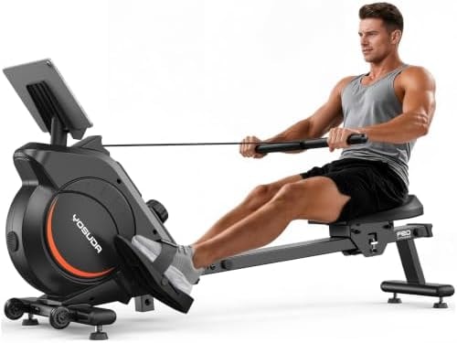 YOSUDA Magnetic Rowing Machine for Home, Quiet & Smooth Full Body Workout Rower, App Connected Cardio Equipment, Apartment-Friendly Indoor Fitness Machine