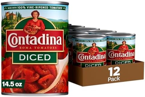 Contadina Diced Tomatoes, 14.5 oz (Pack of 12 Cans)