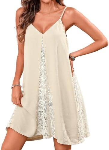 Totatuit Women's Swim Suit Cover Up 2026 Vacation Summer Beach Dress Swimsuit Cover Ups Bathing Suit Coverup Beige
