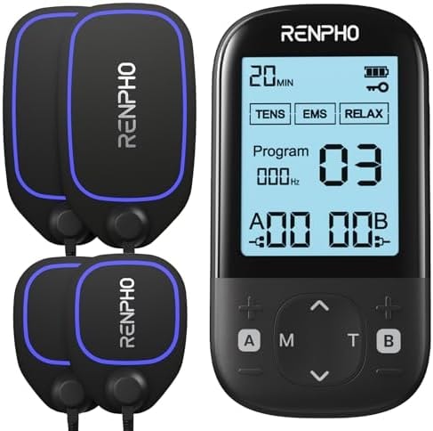 RENPHO TENS Unit Muscle Stimulator, 60 Programs EMS Unit, TENS Machine