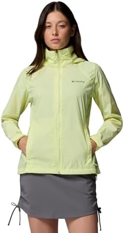 Columbia Women's Switchback IV Rain Jacket, Citron Haze, 1X