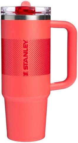 STANLEY Quencher ProTour Flipstraw Tumbler, 30 oz, Hot Coral Fade