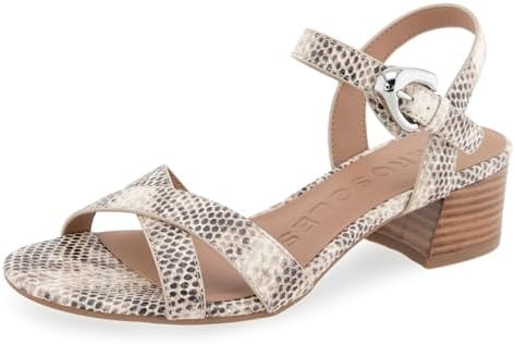 AerosolesWomen's Cinzia, Block Heeled Sandal, Roccia Printed Snake Faux Leather6.5M