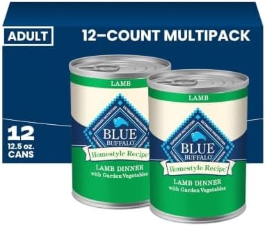 Blue Buffalo Homestyle Recipe Lamb Adult Wet Dog Food, 12.5 oz, 12 ct