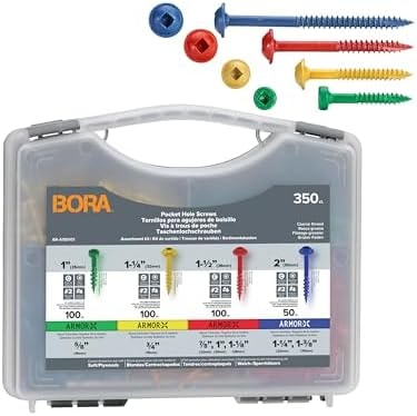 Bora Pocket Hole Screws Assortment Kit 350 Coarse Thread