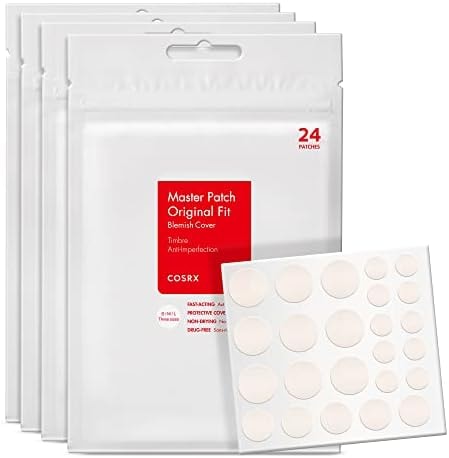 COSRX Acne Pimple Patches Absorbing Hydrocolloid Spot, 3 Size (96 Count)