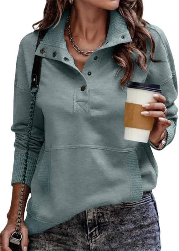 SHEWIN Women Fall Sweatshirt Oversized Pullover Top, Green, Plus Size 3XL