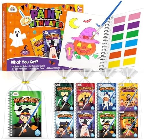 ZMLM 24 Pack Halloween Coloring Books - Birthday Party Favors for Kids 4-8