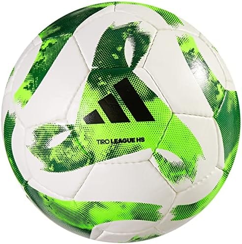 adidas Unisex-Adult Tiro Match Soccer Ball, White/Team Green/Team Solar Green/Black, 5