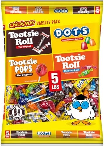Tootsie Roll Child's Play Candy Favorites, 5lb Bag *Packaging May Vary*