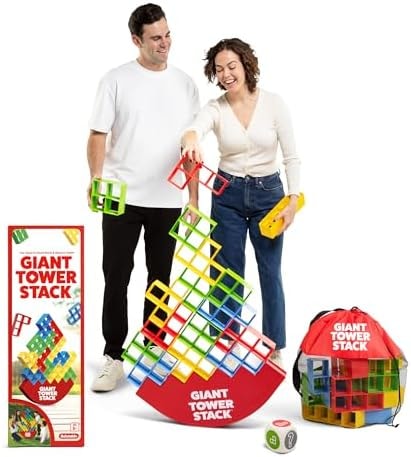 Giant Tower Stack - The Jumbo Block Balancing Game by Relatable