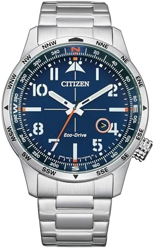 CITIZEN Men's Eco-Drive Avion 43mm Stainless Steel BM7550-52L