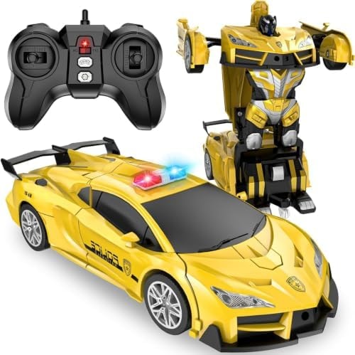 LNNKINE Remote Control Car, One-Button Transforming RC Cars