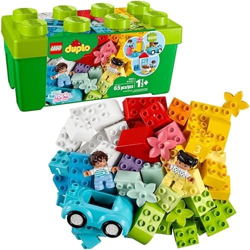 LEGO DUPLO Classic Brick Box Building Blocks -Stacking Toys for Toddlers,Ages 1.5+ Years - Learning & Educational Toys for Preschool-Develop Fine Motor Skills-Gift for Christmas - 10913, Pack of 2