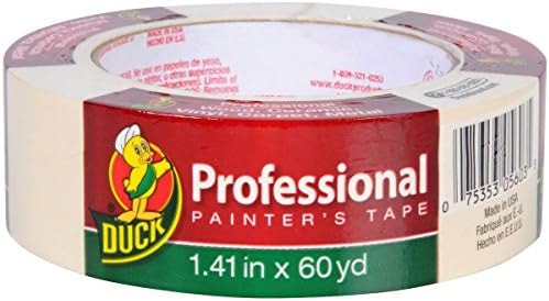 Duck Brand Professional Painter's Tape, 1.41 Inches by 60 Yards, Beige, Single Roll (1362489)