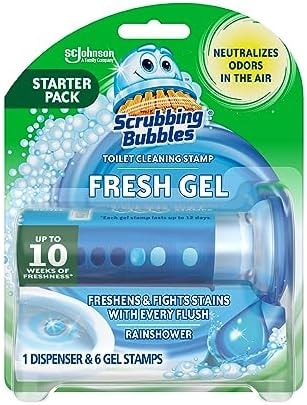 Scrubbing Bubbles Fresh Gel Automatic Toilet Bowl Cleaner, Rainshower, 6 Ct