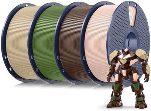 SUNLU PLA 3D Printer Filament, Multicolor, 4-Pack, 4KG Total