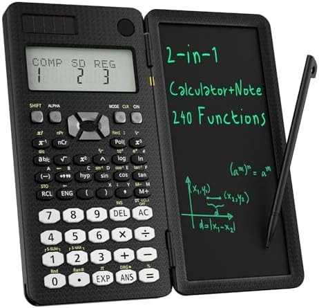 82MS Scientific Calculator 240 Functions 2-Line Display for Middle Students