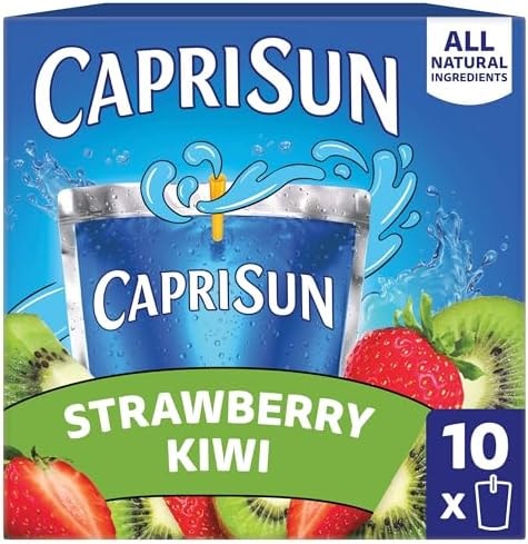 Capri Sun Juice Drink, 10 ct Box Strawberry Kiwi, 6 fl oz Pouches