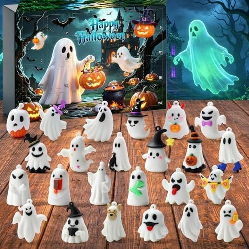 ONLYMISS Halloween Advent Calendar 2026, Mini Ghost Party Favors for Kids
