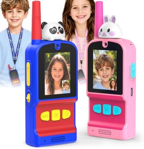 Marsbus Video Walkie Talkies for Kids 2 Pack, Gift for Ages 3-12 Girl & Boy