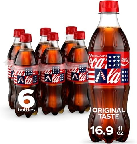 Coca-Cola Soda Soft Drink Bottles, 16.9 fl oz, 6 Pack