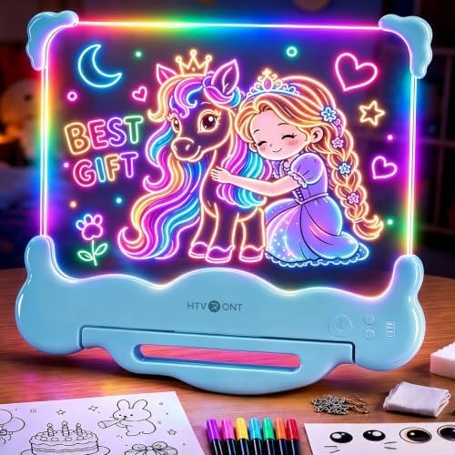 LED Drawing Board for Kids, Birthday & Christmas Gift Idea for Girls & Boys