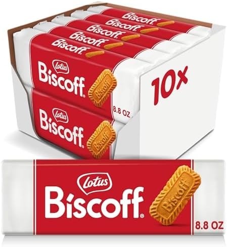 Lotus Biscoff, Caramelized Biscuit Cookies, non GMO + Vegan - 8.8 Ounce (Pack of 10) [Packaging may vary]