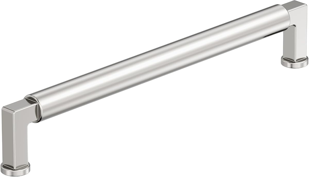 Amerock Balon 7-9/16 inch (192mm) Center-to-Center Polished Nickel Cabinet Pull, BP37486PN