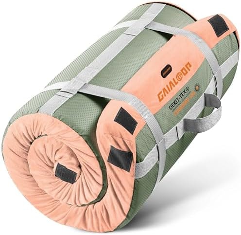 GAIALOOP Floor Memory Foam Car Camping Bed Glamping Roll Up Futon Mattress, Japanese Floor Sleeping Mat Camp Cot Mattress Pad Travel Guest Side Sleepers [Cot: 72 * 24 * 3'']