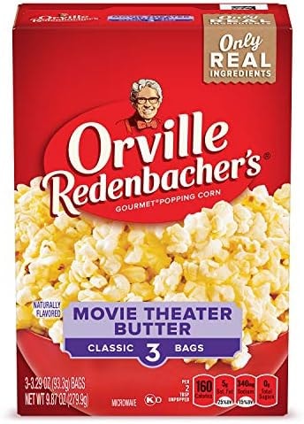 Orville Redenbacher’s Popcorn, Movie Theater Butter Flavor, 3.3 oz., 3-ct