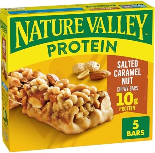 Nature Valley Salted Caramel Nut Chewy Protein Granola Bar, 5 ct, 7.1 oz