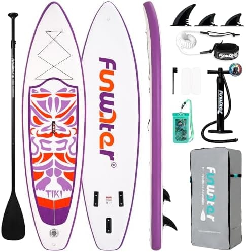 FunWater Inflatable Stand Up Paddle Board with Beginners SUP Accessories