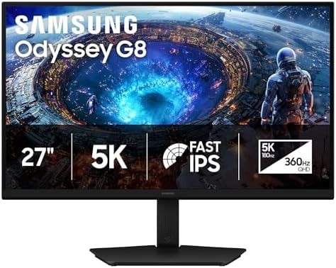 Samsung 27" Odyssey G8 (G80HF) Gaming Monitor - 5K Resolution, Fast IPS
