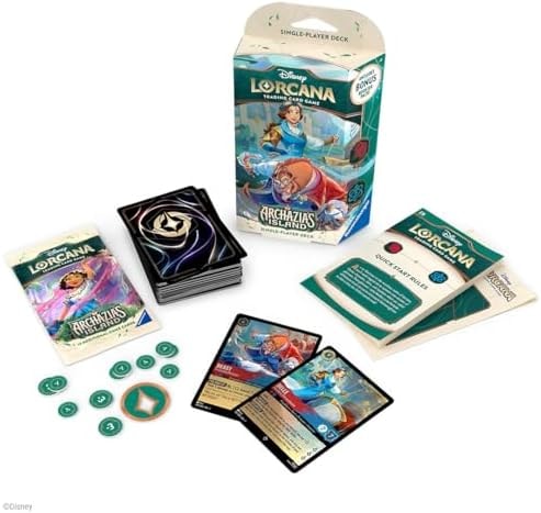 Ravensburger Disney Lorcana TCG: Archazia's Island Single-Player Starter Deck - Ruby & Sapphire | Engaging Gameplay | Over 200 Original Disney Artworks | Ideal for Ages 8+