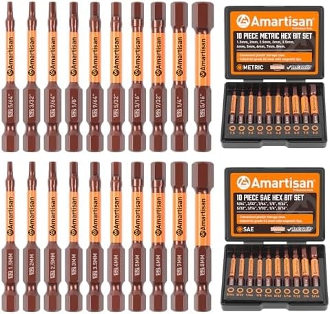 Amartisan 20-Piece Allen Wrench Drill Bit Set