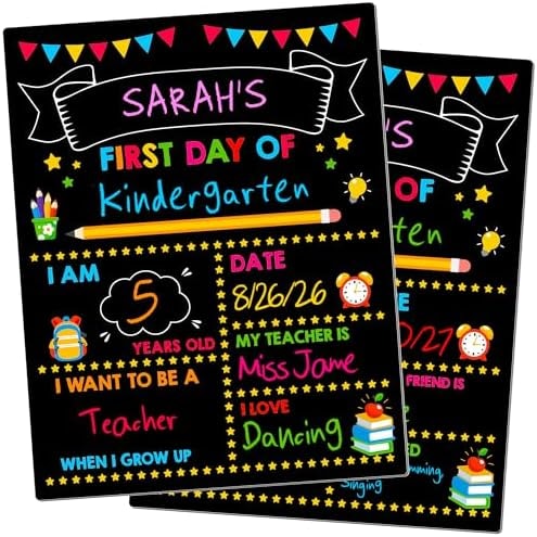 First & Last Day of School Board, Double Sided Reusable Photo Sharing Prop