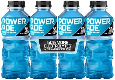 POWERADE Sports Drink, Mountain Berry Blast Electrolyte Drink, 20 Oz (8 Pk)