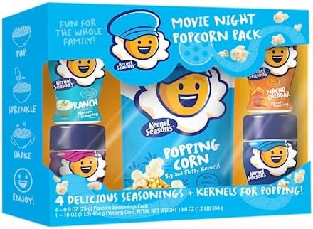 Kernel Season's Movie Night Supplies, Popcorn and Seasoning Party Pack